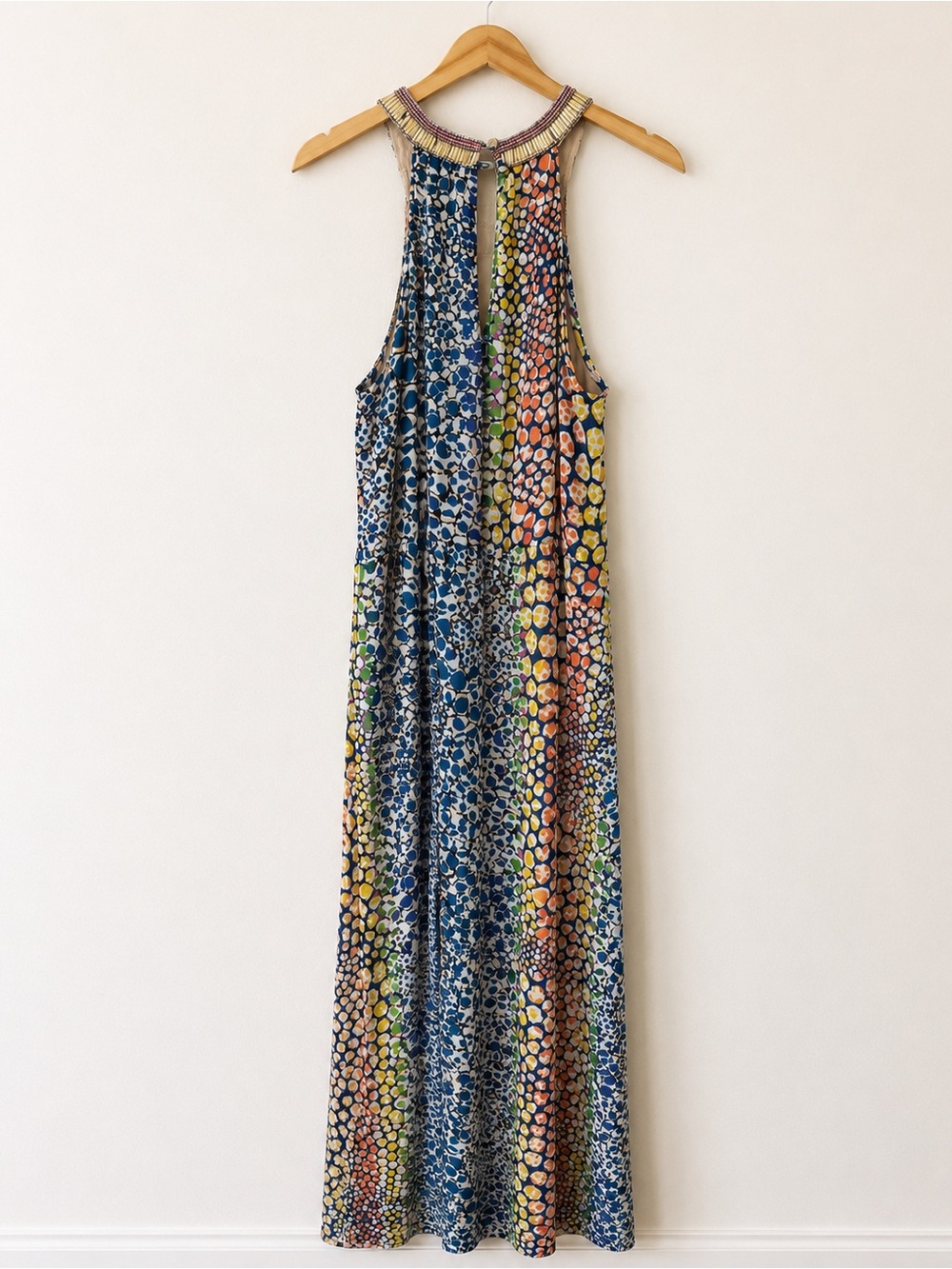Anthropologie HD in Paris Mayacamas Beaded Halter Maxi Dress - Picture 3 of 13